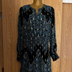 WHBM NWT blouson Moroccan Tile print mini dress.